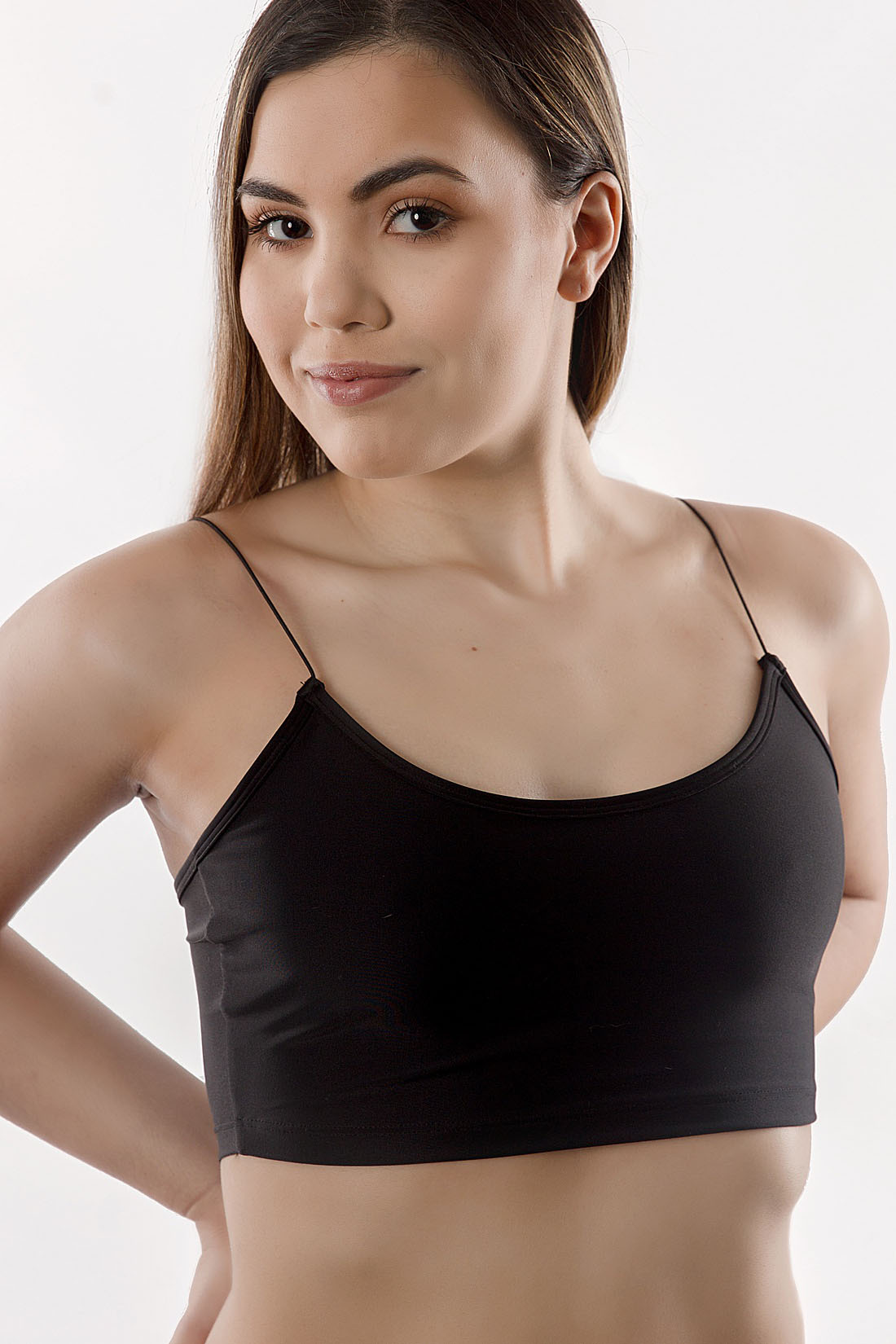TUBULAR ELASTIC STRAP BRA TOP