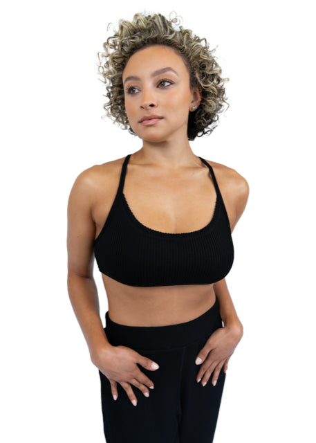 RIB KNIT BRA TOP