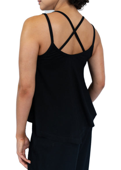 RIB KNIT FLOWY CAMISOLE