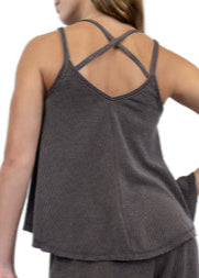RIB KNIT FLOWY CAMISOLE