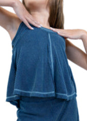 RIB KNIT FLOWY CAMISOLE