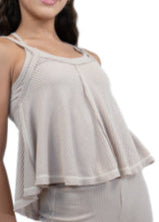 RIB KNIT FLOWY CAMISOLE